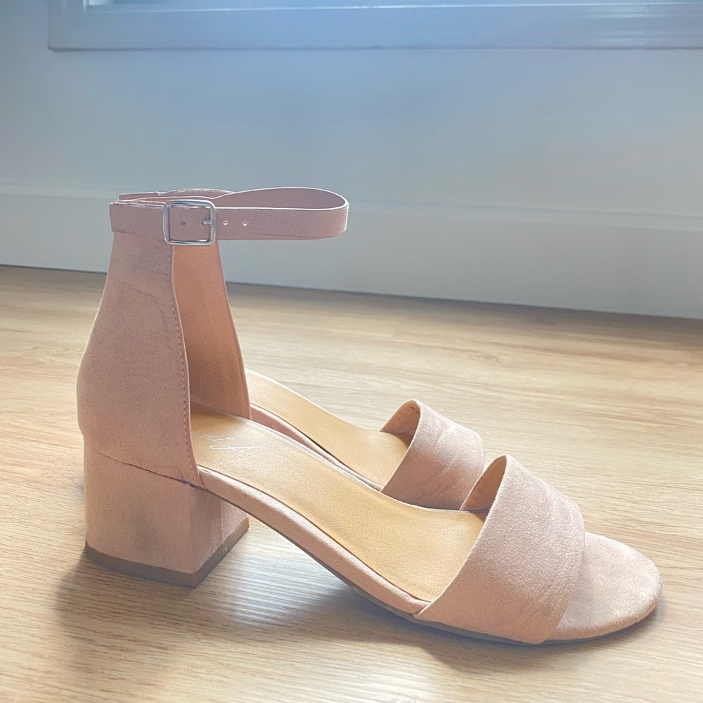 Blush Pink Block Heels